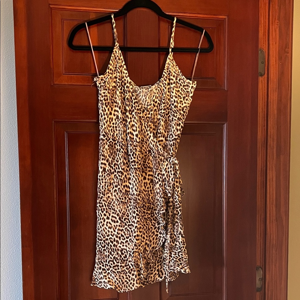 Leopard Print Spaghetti Strap Dress